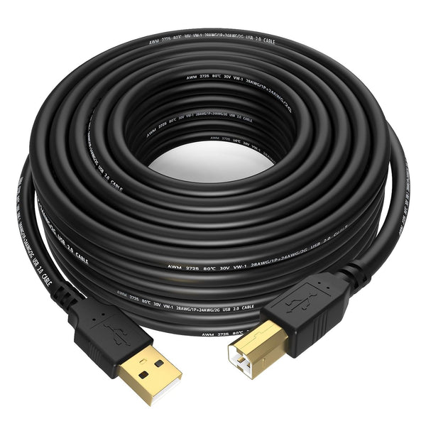 Sinoacc USB Printer Cable 20ft USB A to USB B 2.0 High
