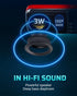 PRUNUS J-189 Bluetooth AM FM Radio, Small Portable Radio with Dual Speaker Heavy Bass, LED Flashlight, Pocket Size, TF