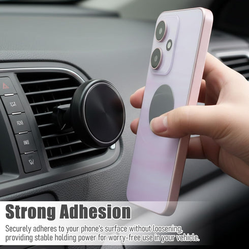 Zyghjort 16pcs Mount Metal Plate for Phone Magnet, Round Steel Sheets Sticker with Strong Backing Adhesive Universal