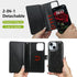 Varikke 13 13 6.1", for iPhone Wallet Case Detachable with Card Holder for Women Girls, Fashion Glitter PU Leather
