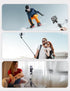 ANXRE 50" Selfie Stick Tripod with Fill Light and Stable Base, Extendable Phone Tripod with Detachable Wireless Remote