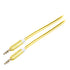 Braided Nylon Transparent PVC Jacket 1M Aux Audio Cable, 3.5mm Male to Male Cord for Multimedia Devices