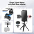 Neewer Metal Phone Tripod Mount with Cold Shoe & NATO Clamp for DJI RS4 RS3 Pro RS2 RSC2 Gimbal Stabilizer, 180° Tilt