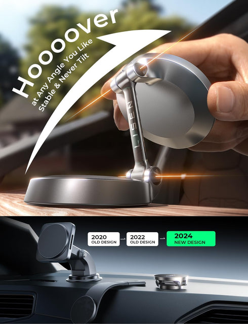 LISEN for Magsafe Car Mount Charger, 15W Fast Charging Ultra Magnetic Phone Holder, 2024 Magnetic Wireless Car Charger