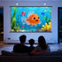 XIAOHUI 110 inch 3 4K 16:9 Projector Screen, Portable Movie Projector Screen for Outdoor Indoor with pcs Adhesive Hook