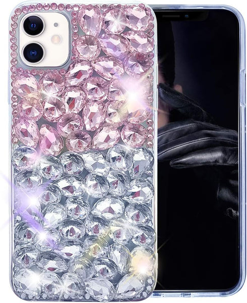 Bonitec iPhone 11 Case, 3D Glitter Sparkle Bling Case for Women, Luxury Shiny Crystal Rhinestone Cover