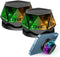EGKimBa Magnetic Diamond Bluetooth Speaker, Small Wireless Speaker with Multi RGB Color Light Show, 2 Pieces
