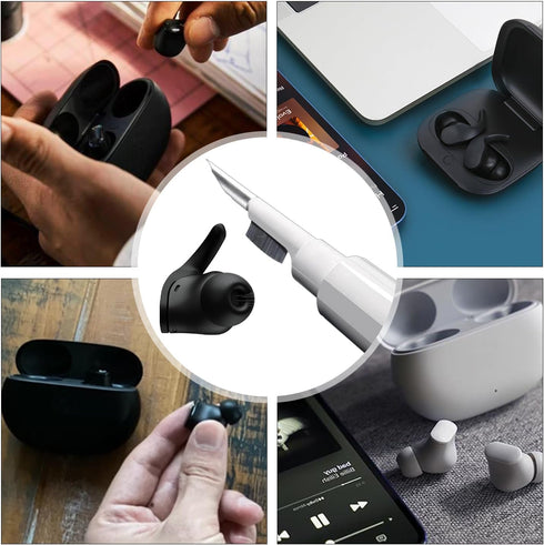 3-in-1 Cleaning Ear Tips Kit for Beats Fit Pro & Studio Buds, 6 Pairs Soft Silicone Earbuds Tips in S/M/L Sizes, Black.