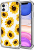 Sunflower Clear Case for iPhone 11 (2019) - Yellow Sunflower Floral Back Cover, Transparent Soft TPU Bumper Shockproof