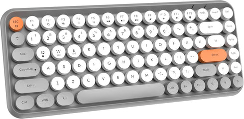FELICON Wireless Bluetooth Keyboard, Portable Mini 84-Key Typewriter Keyboard for Android, iPad, Windows, Dark
