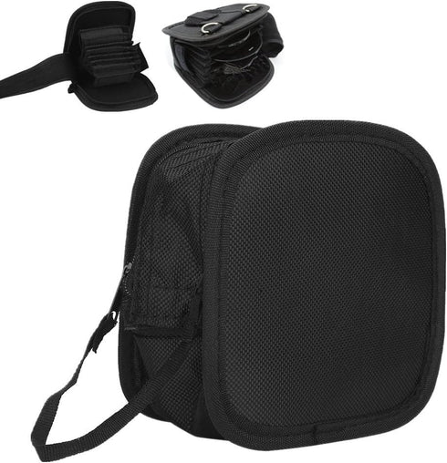 Acouto 9 Slots Nylon Filter Bag Case, Wallet Pouch Camera Lens Filter Carry Case with Shoulder Strap Photography