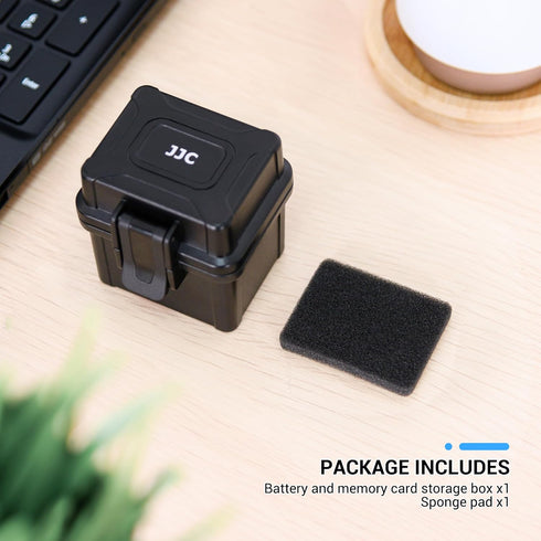 DB-110 LI-92B LI-90B NP-50 Battery and SD Micro SD Card Case, Shockproof & Water-Resistant Storage Box for 4X Batteries