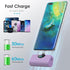 USB-C Portable Charger Power Bank 5200mAh,Ultra Compact LCD Display Battery Pack Backup Charger Compatible with iPhone 15/15 Plus/15 Pro/15 Pro Max Samsung,Moto,Google Pixel,Android Phones etc-Purple