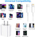 MFi Certified iPhone Charger Fast Charging, USB C Wall Charger with 2Pack 6FT USB C to Lightning Cable