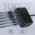USB C Charger Block, 100W GaN 6 Port PD USB C QC USB A Wall Charger Adapter Plug Cube, Super Fast Charging Station Hub