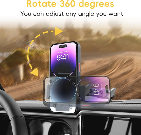 Phone Mount Holder for Jeep Wrangler, Dashboard Phone Holder Mount for 2018-2023 Jeep Wrangler JL Accessories, 1 Pack,