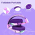 QearFun Kids Headphones with Microphone,Wired Headphones for Kids with Volume Limit,Sharing Jack,Kids Headphones with Cord for Girls,Foldable Headphones for iPad (Deep Purple Aurora)