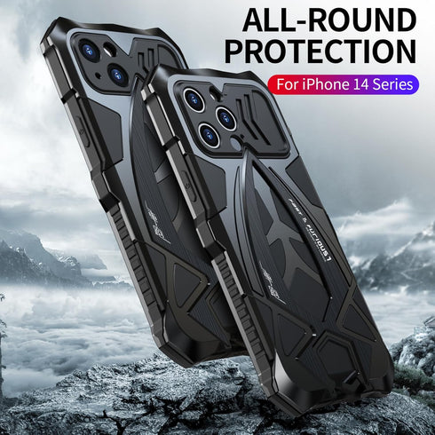 For iPhone 14 Pro Max Case, 6.7'' Shockproof Military-Grade Heavy Duty Protection with Tempered Glass Protector