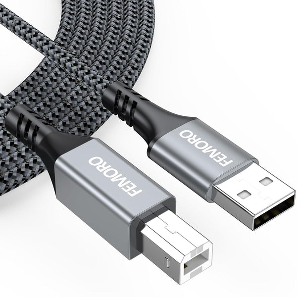 FEMORO USB Printer Cable 10 Feet Long, USB Type A to USB