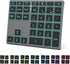 LINKEET Tri-Mode Aluminum Numpad 7-Color LED Backlit, BT5.0/USB/2.4G Wireless Rechargeable Number Pad 35-Key