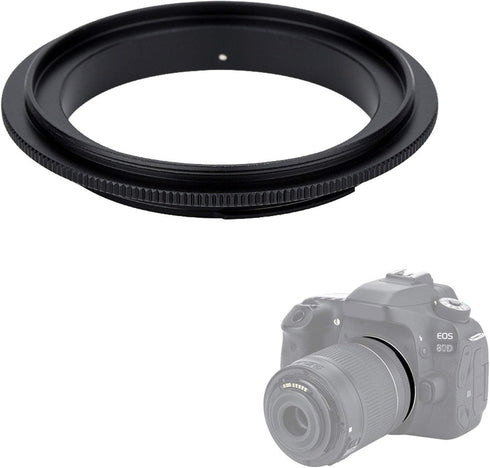 58mm Macro Lens Reverse Ring Adapter for Canon EOS Rebel T6 T7 T5 SL3 SL2 with EF-S 18-55mm Kit Lens