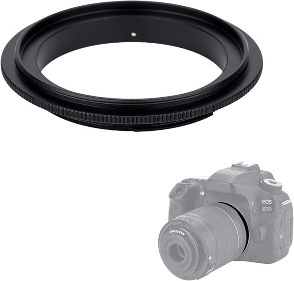 58mm Macro Lens Reverse Ring Adapter for Canon EOS Rebel T6 T7 T5 SL3 SL2 with EF-S 18-55mm Kit Lens