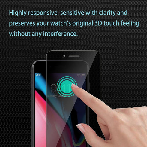 2 Pack Privacy Screen Protector for iPhone 8 Plus/7 Plus/6S Plus, Tempered Glass Film, 9H Hardness, Anti-Scratch