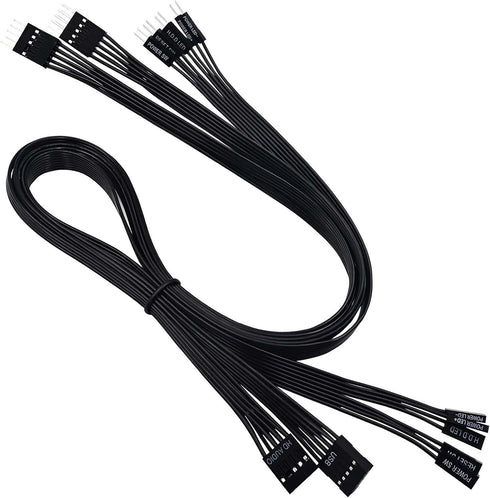 COMeap Front Panel Connector - Motherboard Extension Cable Set for PC DIY with Front Panel Extension Plug