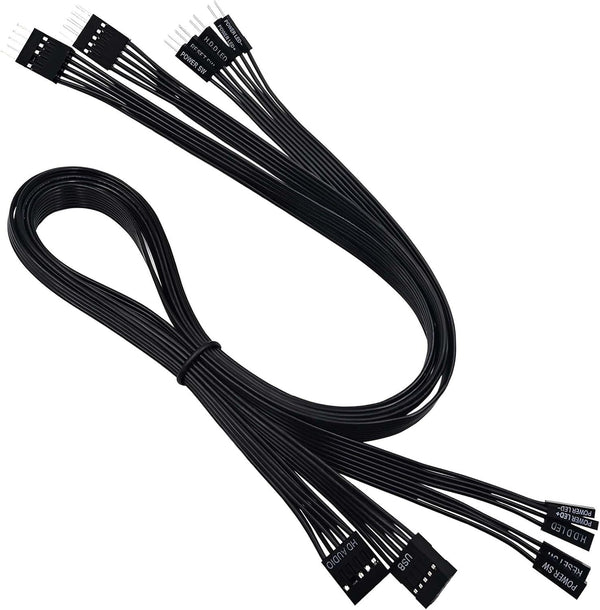 COMeap Front Panel Connector - Motherboard Extension Cable Set for PC DIY with Front Panel Extension Plug