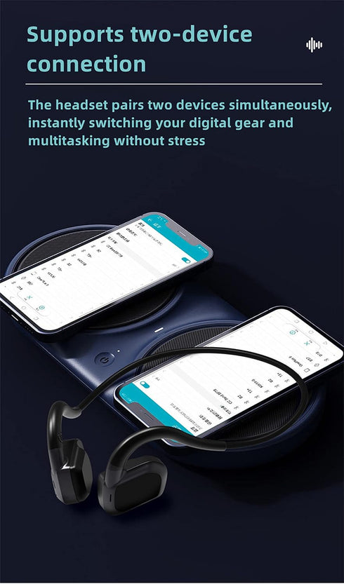 GZCRDZ Headset IPX8 Swimming Headset 32GB MP3 Bone Conduction Wireless Bluetooth Waterproof Outdoor Fitness Memory