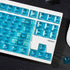 mintcaps Crystal Clear Keyboard Keycaps, Transparent PC Cherry Profile Blue Keycap Set for MX Switches