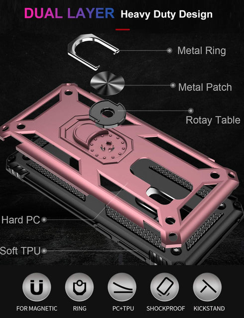 Galaxy S9 Case - Military Grade 16ft. Drop Tested Heavy Duty Cover with Magnetic Ring Kickstand, Protective Phone Case