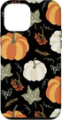 iPhone 12 mini Case with Autumn Falling Leaves and Pumpkin Spice Harvest Design