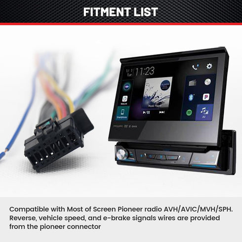 1994-2022 4Runner, 2012-2018 RED WOLF Radio Wiring Harness for Pioneer Head Unit Fit for Toyota Tacoma Highlander