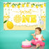 HAMIGAR 6x4ft 1st Sweet One Banner Backdrop - Lemon First Birthday Decorations Party Supplies