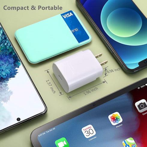USB C Charger Block, Costyle 3 Pack 25W Super Fast Charger Type C for iPhone 15/14/13/12 Mini/11 Pro Max
