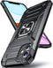 Anqrp Designed for iPhone 11 Case, Military Grade Protective Cover with Enhanced Metal Ring Kickstand - Black