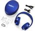 TUINYO Bluetooth Headphones Wireless, Over Ear Stereo Headset with 40H Playtime, Deep Bass, Built-in Mic - Dark Blue