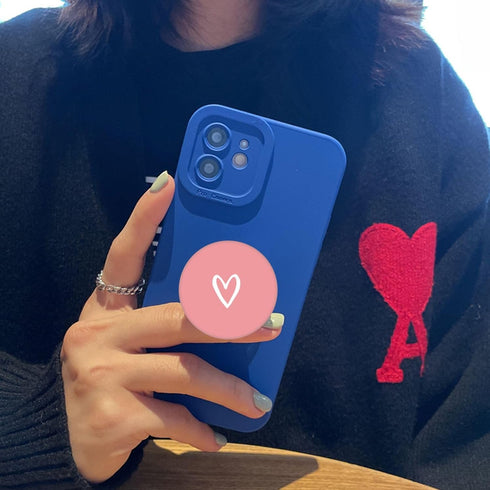 Multi-Function Cell Phone Stand, Pink White Heart Black Expanding Grip for Smartphones and Tablets (6 Pack) PENGY-63