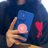 Multi-Function Cell Phone Stand, Pink White Heart Black Expanding Grip for Smartphones and Tablets (6 Pack) PENGY-63