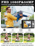 Fleafer 56MP 1080P 16x 32GB Upgrade Digital Camera, FHD for Kids with Zoom Anti Shake, TF Card, Two Batteries, Lanyard