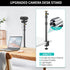 JEBUTU 1/4" Camera Desk Mount Table Stand with Ball Head, Adjustable Light Stand with Screw & C Clamp for DSLR Camera