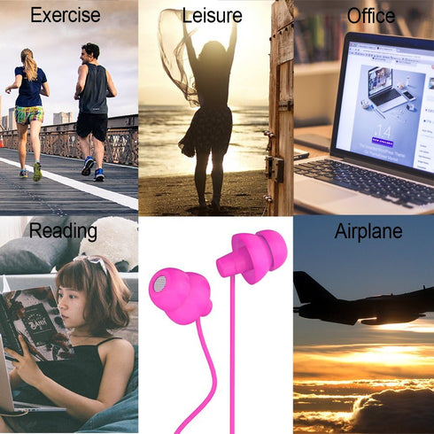 TM Super Mini Total Soft Silicon Earbuds Headphones with Mic for Cellphones, Pink