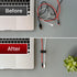 Magnetic Cable Holders X-Protector, Premium Self-Adhesive Clips for Desk Cord Management, Black