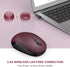 seenda Wireless Mouse, 2.4G Noiseless Mouse with USB Receiver, Portable Computer Mice for PC, Tablet, Laptop - Red &