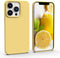 IceSword iPhone 13 Pro Max Case, Yellow Liquid Silicone Slim Protective Cover with Soft Anti-Scratch Microfiber Lining