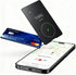 Fcuko Smart GPS Location Card Holder, 3.5mm Ultra-Thin Aluminum Alloy Card Case, Black
