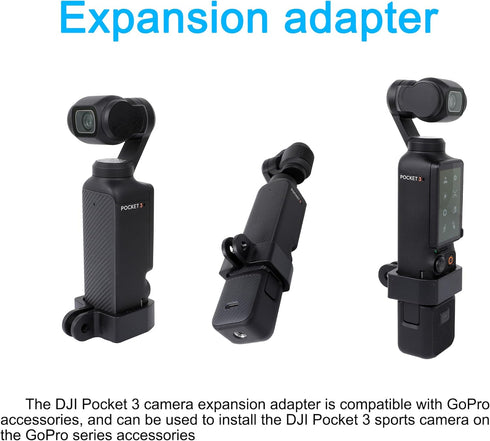 PellKing Backpack Mount for DJI Osmo Pocket 3 Camera, Compatible with GoPro DJI Action Camera, Expansion Adapter