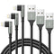 10FT iPhone Charger 3-Pack, MFi Certified 90 Lightning Cable for iPhone 14/13/12/11/Pro/Max/X/8/7/6/5S/SE/iPad. Fast