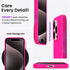 ORNARTO iPhone 15 Pro Max Case 6.7" - Slim Shockproof Soft Gel Rubber with Anti-Scratch Lining - Hot Pink